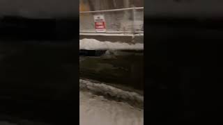 Guy slides into wet snow
