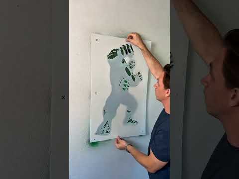 He Turned Wall Damage Into a Hulk Illusion 😱🎨 #shorts #viral