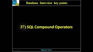 DB37. SQL - Compound Operators