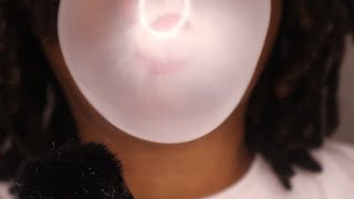 Asmr Close Up Blowing Bubbles Gum Cracking