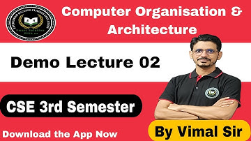 COA Demo Lecture 2 || Bus & Bus Arbitration || CSE 3rd Semester || COA By Vimal Sir