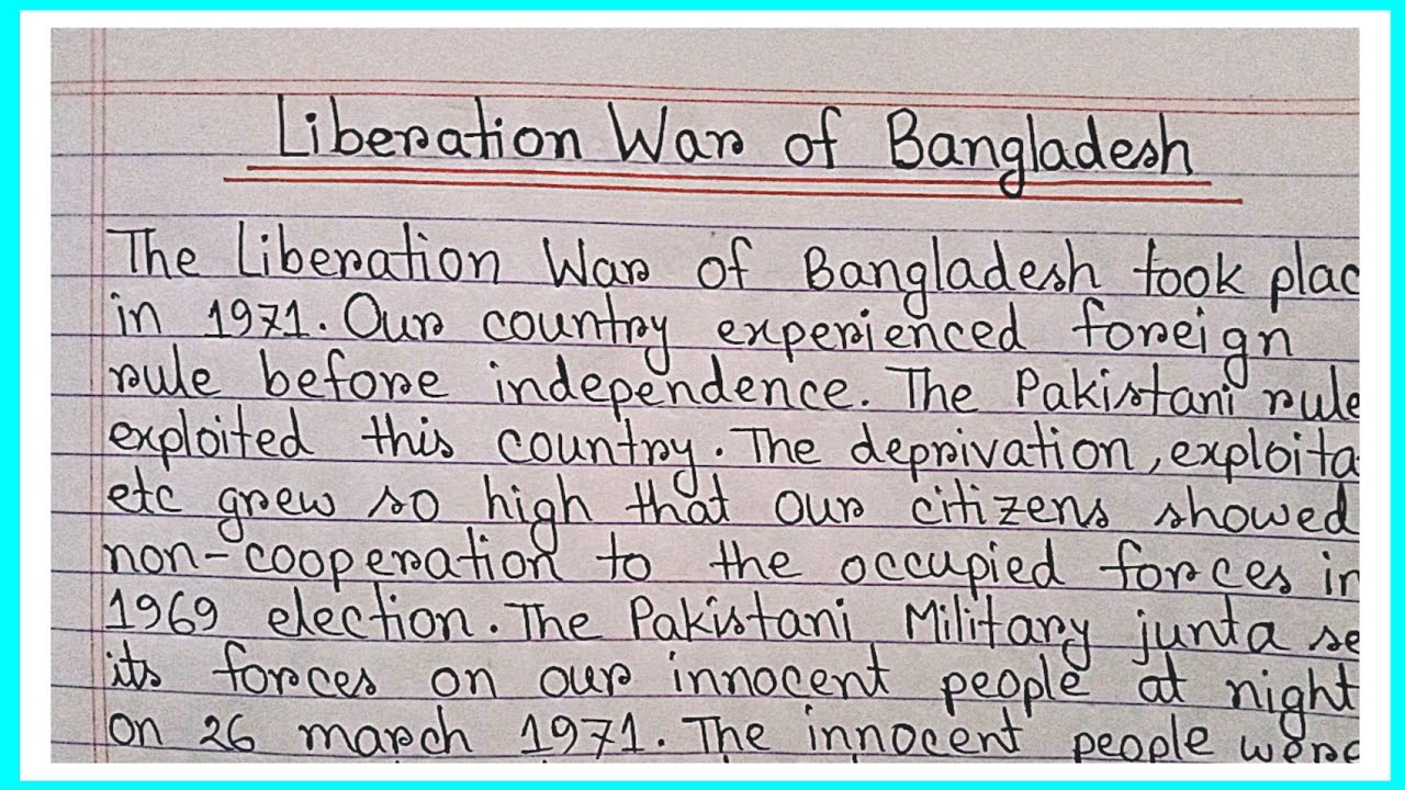 essay on liberation war of bangladesh