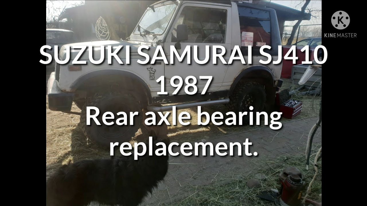 SUZUKI SAMURAI SJ410 year 1987 Rear axle bearing replacement.