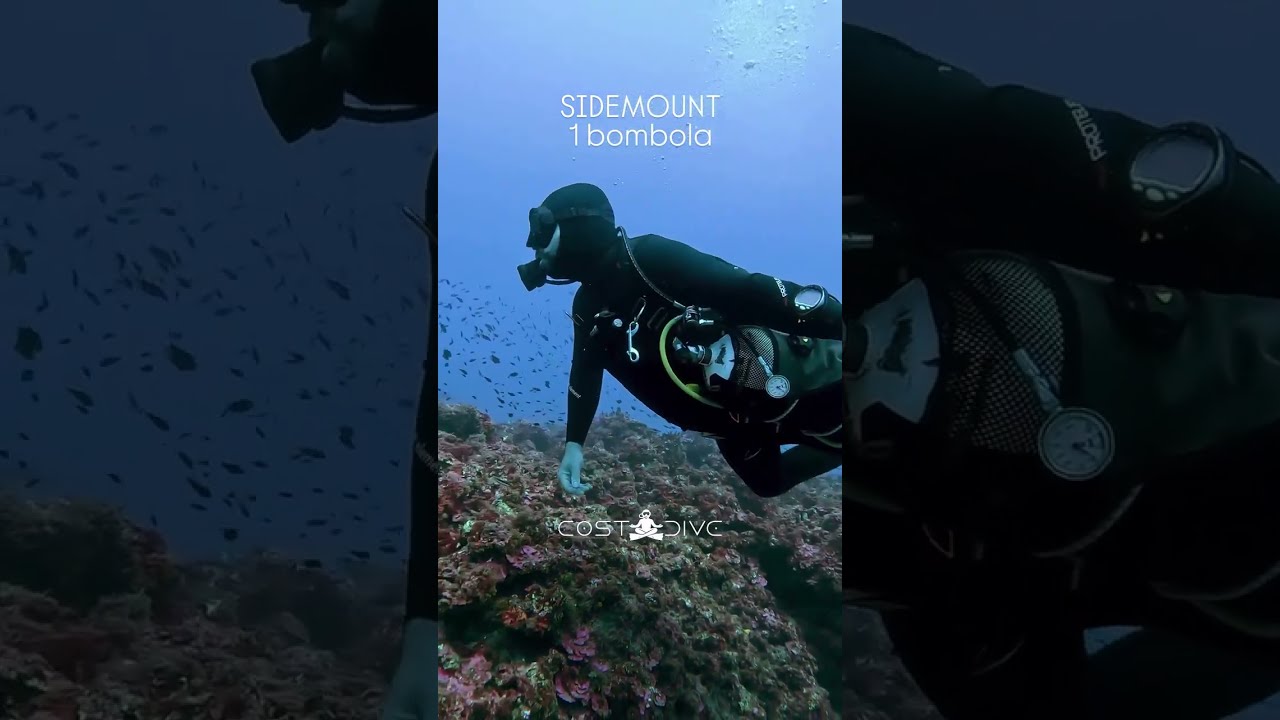 Sidemount с одним баллоном. Дайвинг в Италии.