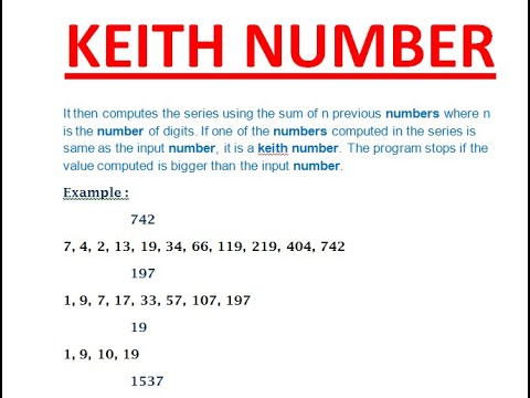 Number System | Keith Number using java concept with bluej full ...