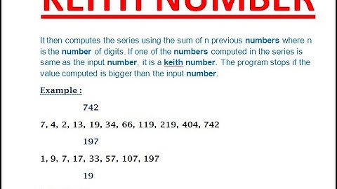 Number System | Keith Number using java concept with bluej full explanation