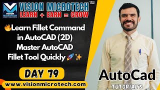 🔥Learn Fillet Command in AutoCAD (2D) | Master AutoCAD Fillet Tool Quickly 🚀 ✨