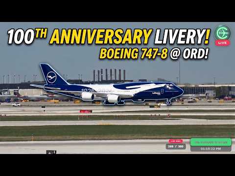 FIRST TIME at O’Hare! Lufthansa 100th Anniversary Livery ✈️🔥 (D-ABYN)