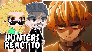 Solo Leveling Hunters React To Demon Slayer Hashiras | Zenitsu | Tanjiro | Part 1/? | Gacha react |