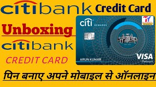 Citi Rewards Credit Card Unpacking | Citibank credit card pin generation | Citi bank unboxing 2023