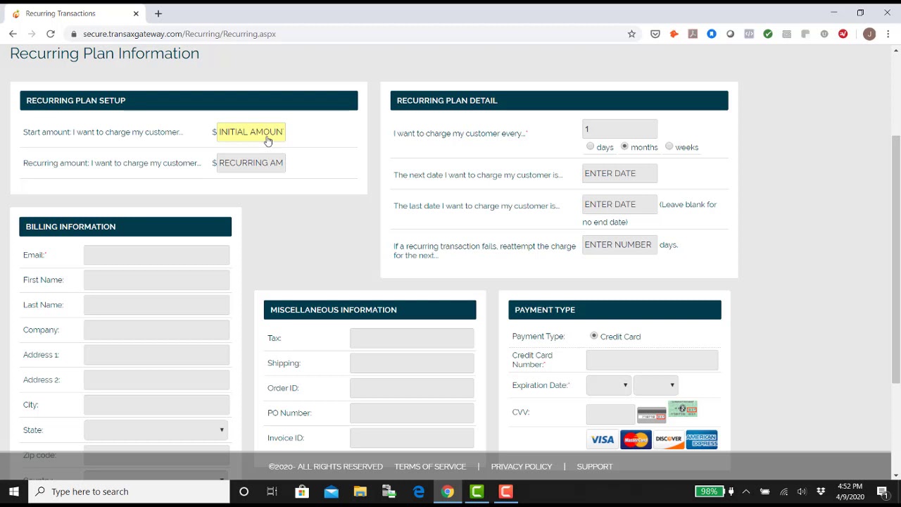 Transax Platform Recurring Billing - YouTube