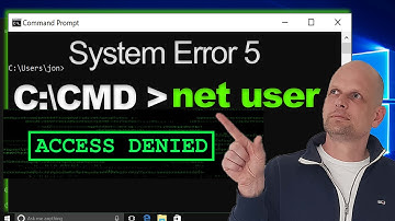 NET USER ACCESS DENIED SYSTEM ERROR 5 - FIXED!