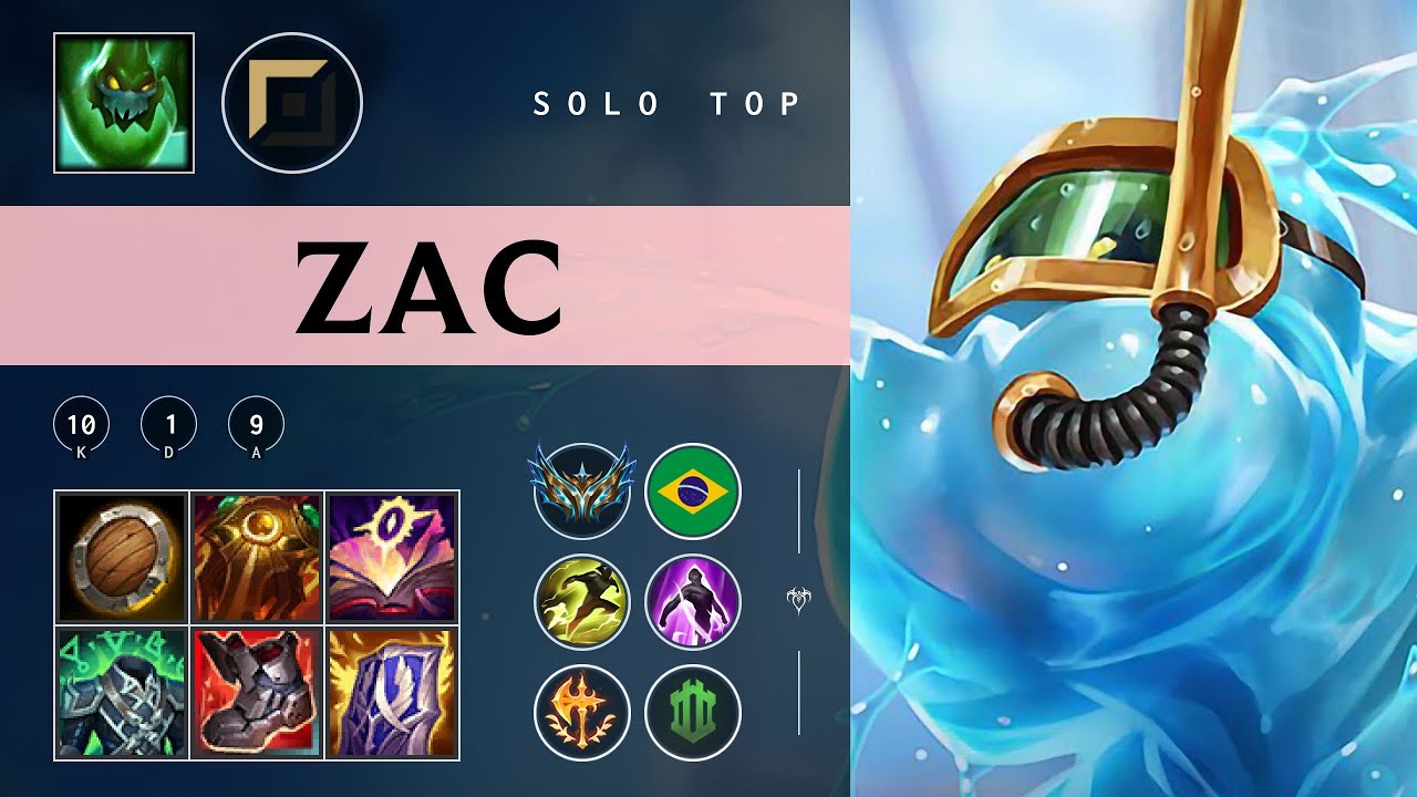 Zac Top vs Garen - BR Challenger Patch 25.24