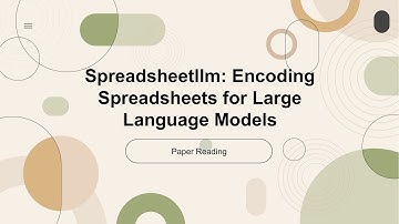 [2024 Best AI Paper] SpreadsheetLLM: Encoding Spreadsheets for Large Language Models