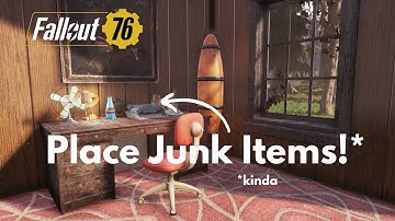 How to place junk items in your CAMP on Fallout 76 Tutorial / build trick (work in progress!)