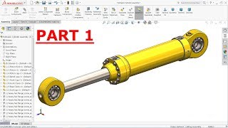 Solidworks tutorial Design of hydraulic cylinder Part 1