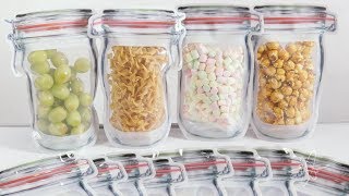24pk Mason Jar Reusable Food Storage Zip Bags By Cobble Creek