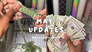 Cash Stuffing Budget Binders for May While I Yap About My Birthday, Food Poisoning, & Crocheting 💸✨