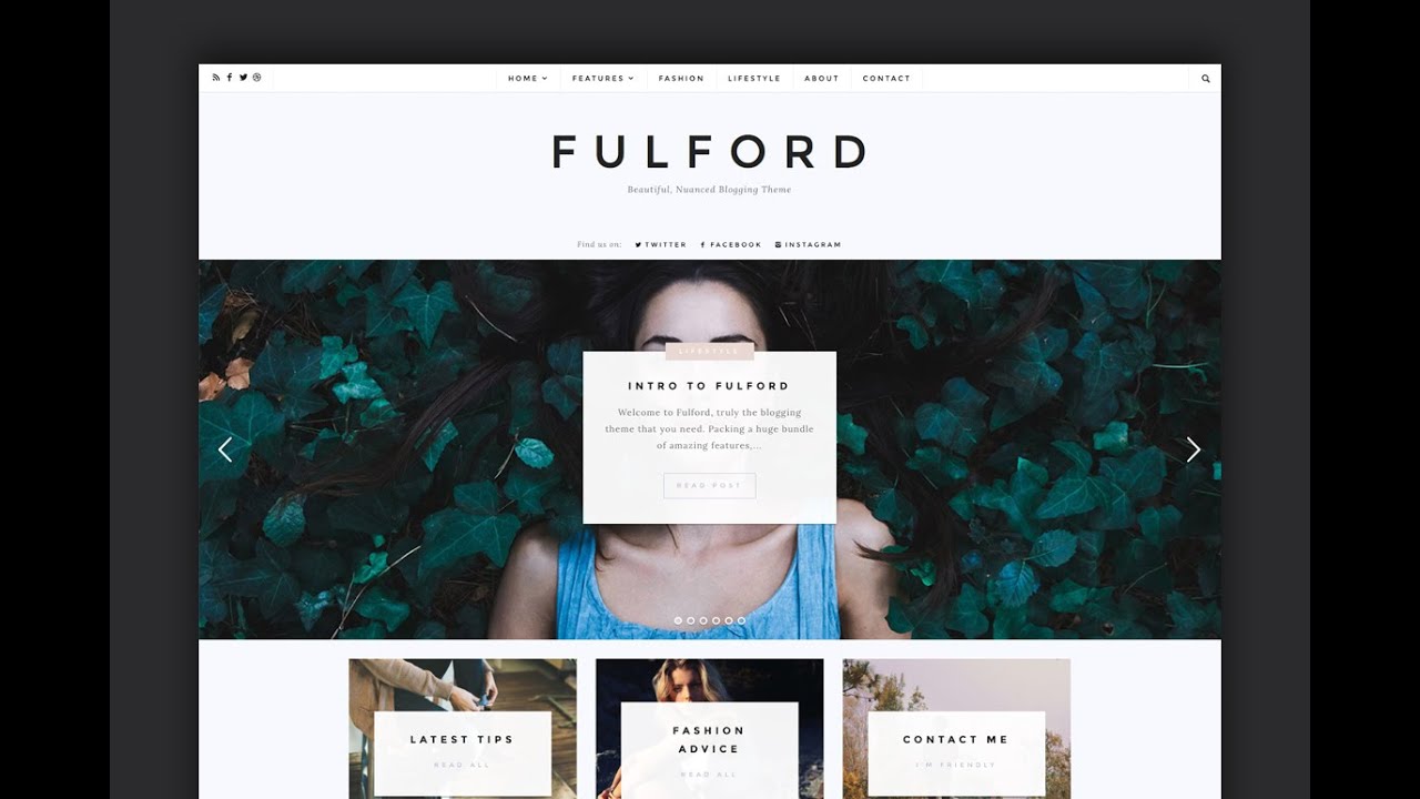 Fulford WordPress Theme - Galleries and Full Width Images