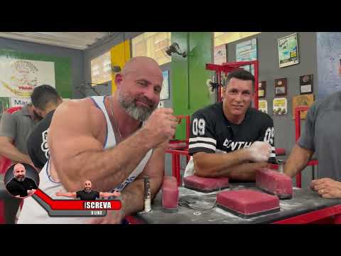 WAGNER BORTOLATO RECEBEU LEANDRO VELOSTER E RICARDO PERON NO CT DE LUTA DE BRAÇO