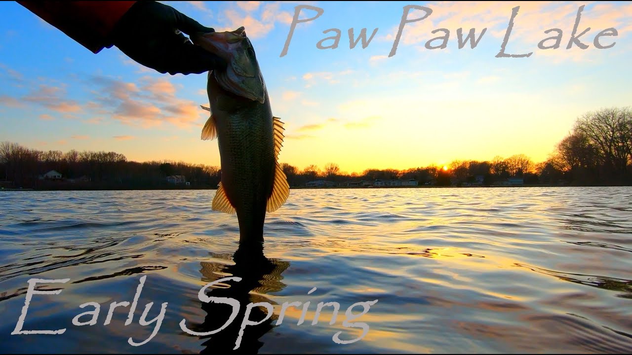 Bass Fishing Paw Paw Lake in Early Spring. YouTube