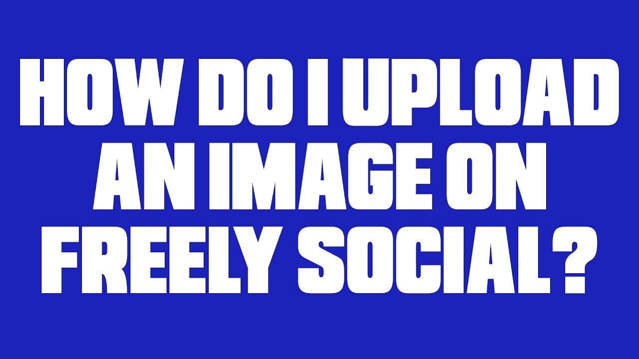 How to upload an image