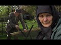 Hard old age of elderly lonely people in an abandoned ukrainian village far from civilization