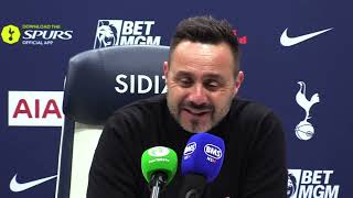 "WE CAN WIN FIVE GAMES IN A ROW!" POST-MATCH PRESS CONFERENCE: Roberto De Zerbi: Spurs 2-2 Brighton 