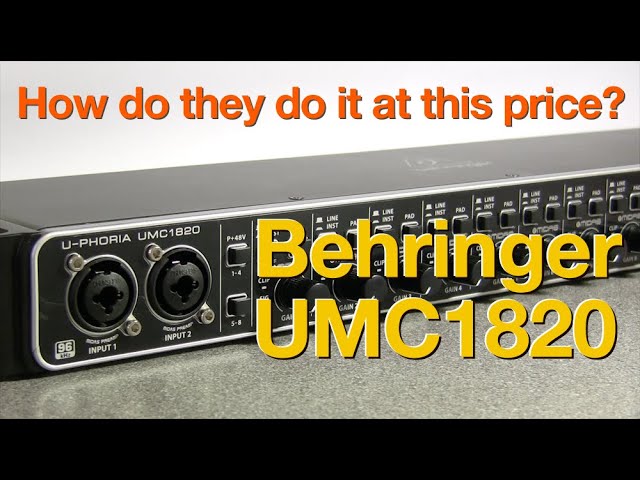 Behringer UMC1820 Best Value 8 Mic Pre Audio Interface!