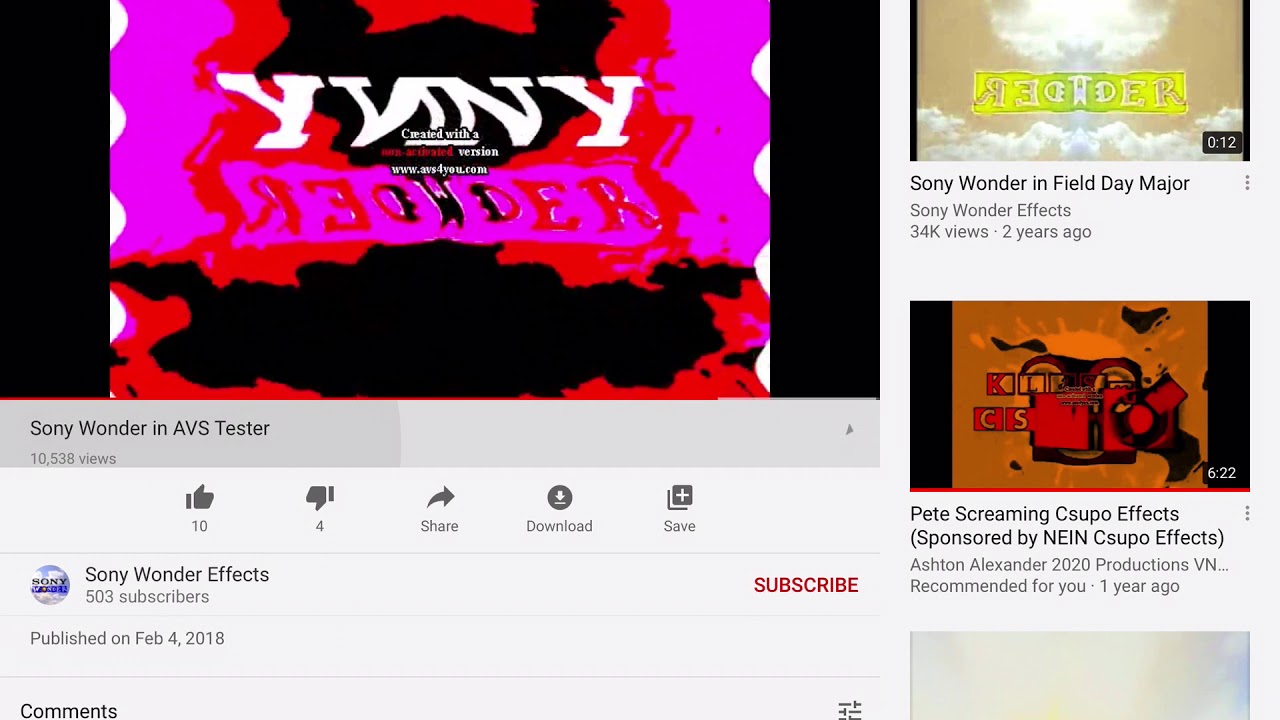 Sony Wonder Logo Effects