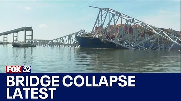Crews work to open temporary shipping channel after Baltimore bridge collapse