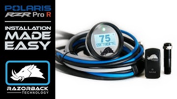 Razorback Infrared Belt Gauge Install On 2022 Polaris RZR Pro R