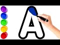 Alphabet, ABC song, ABCD, A to Z, Kids rhymes, collection for writing along dotted lines for toddler