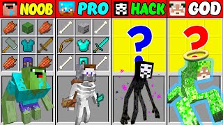 Minecraft NOOB vs PRO vs HACKER vs GOD MUTANT BATTLE Crafting Challenge (Animation)