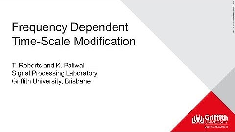 Frequency Dependent Time-Scale Modification Presentation at ICSPCS 2018