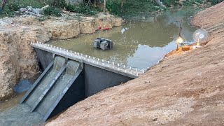 Construction of small hydroelectric power plant with capacity of 1.5kw/h, 220V