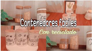 🌸Contedores Faciles para organizar tu cocina reciclando latas y botellas🌸 #primavera2023 #reciclaje