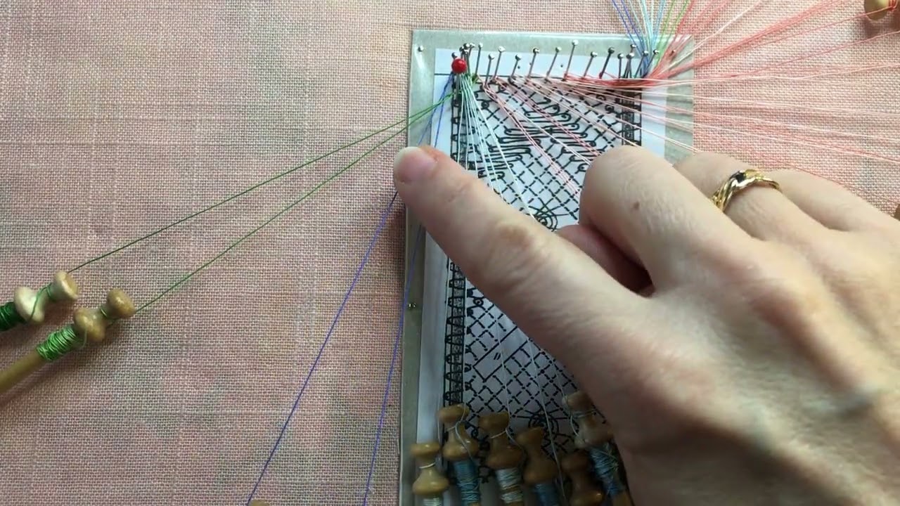 Exercices et cie: Entre-deux style torchon. Vidéo2- Le mat de bordure (pied de la dentelle)