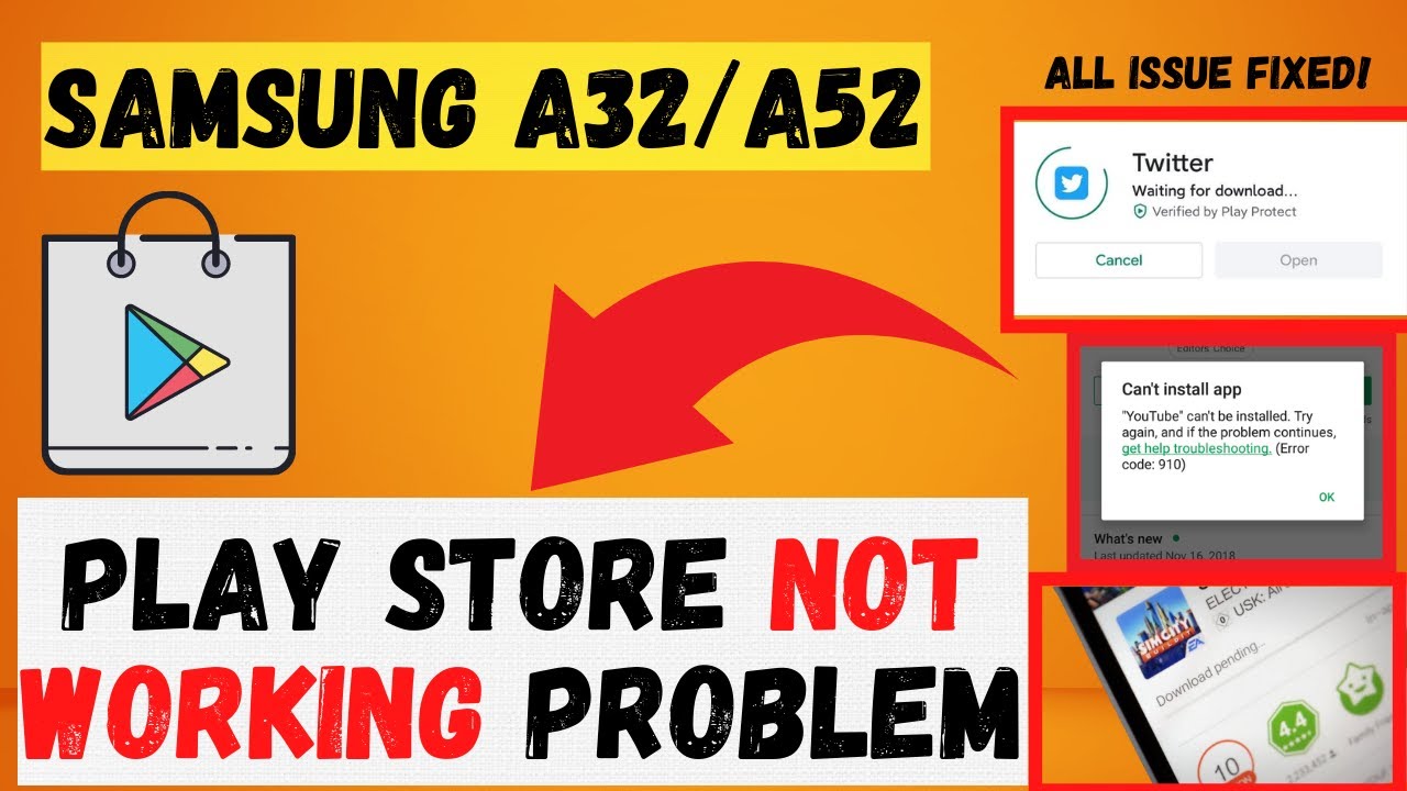 How To Fix Samsung A32 A52 Play Store Not Working Problem Google Play samsung-galaxy-tab-3-4-fix-playstore-not-working-youtube