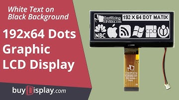 4.3 inch 192x64 Graphic COG LCD Module Display,IST3020,White Text on Black Background