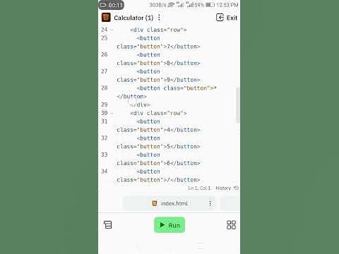 html calculator code part 1 - YouTube