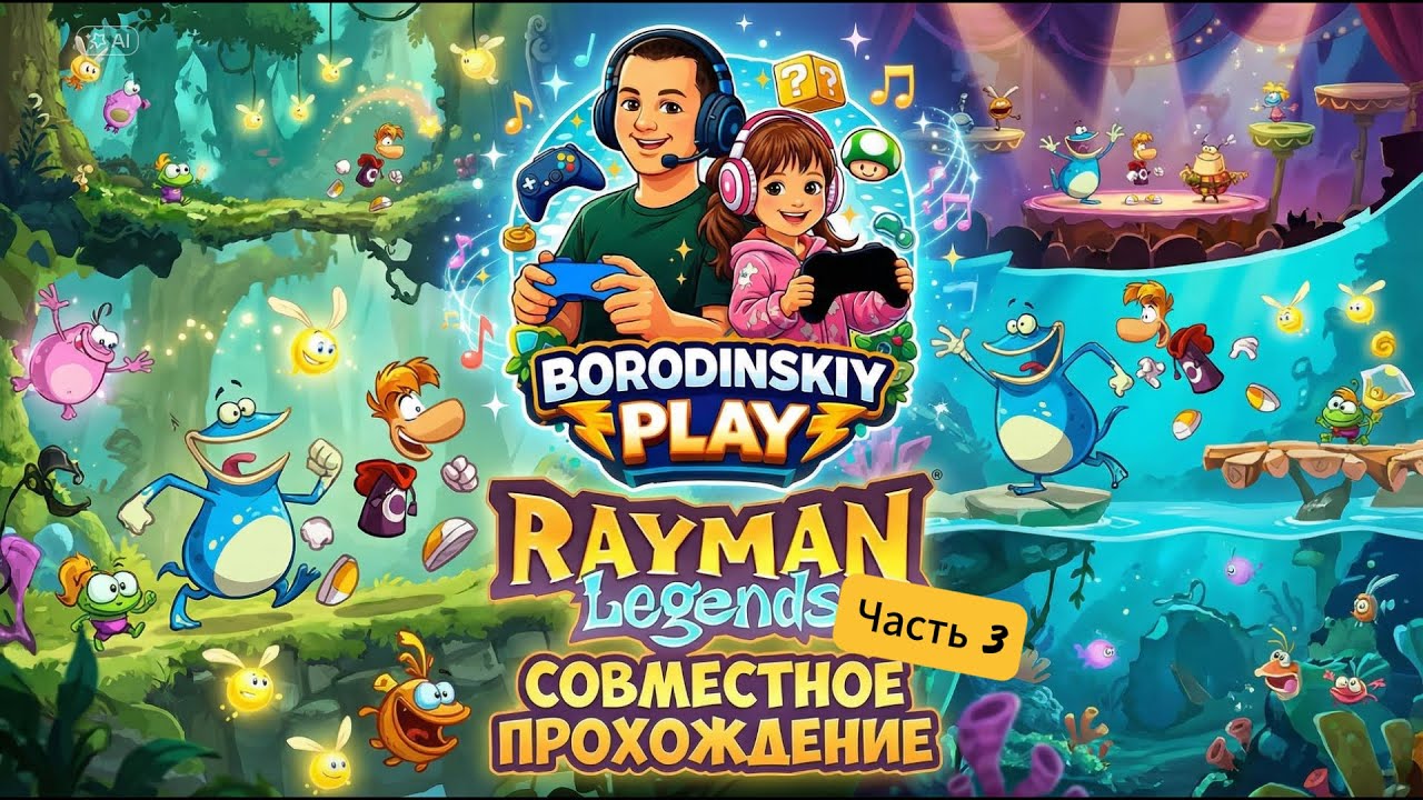 Rayman Legends — прохождение (Часть 3) | Играем с дочкой