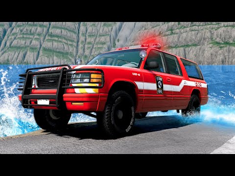 FLOOD SURVIVAL IN A CRATER! (BeamNG)