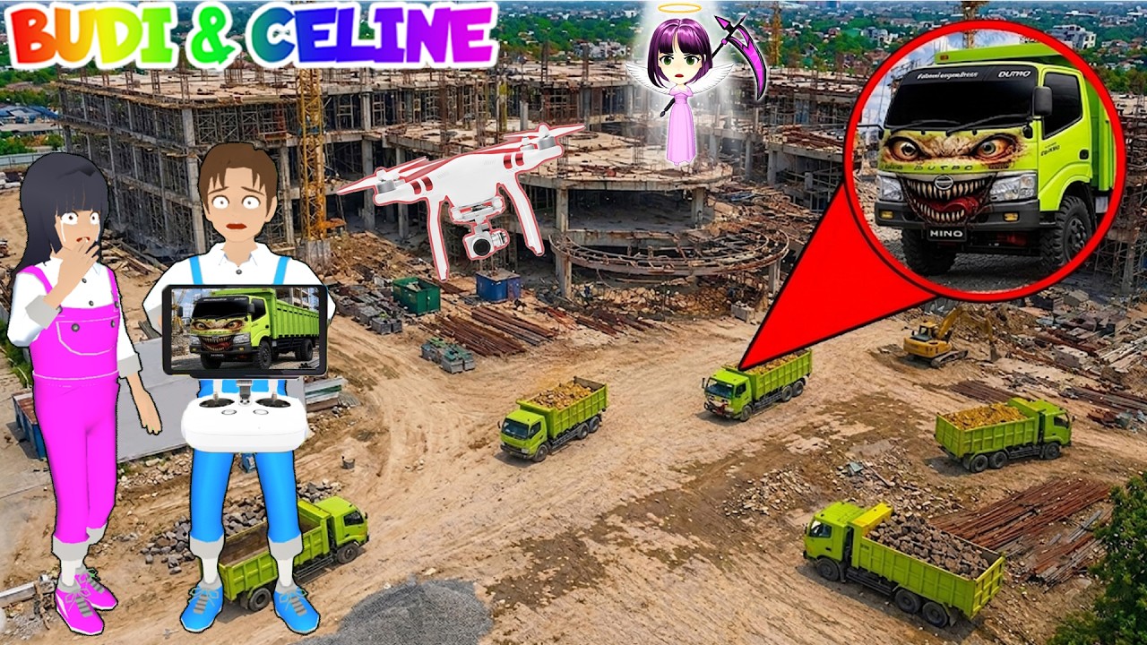 Yuta Mio Panik! Drone Menangkap TRUCK HINO BERDARAH Di Kota Sakura 😱 |Sakura School Simulator
