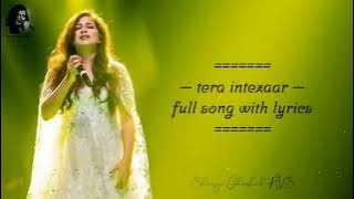 Tera Intezaar | Shreya Ghoshal lyrics AVS Songs