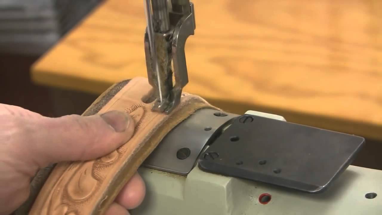 Máquina de braço cilíndrico para costurar couro - YouTube