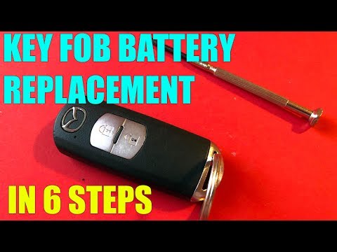 Mazda CX5, CX3, 3, 6, CX7, CX9 key fob battery replacement in 6 steps