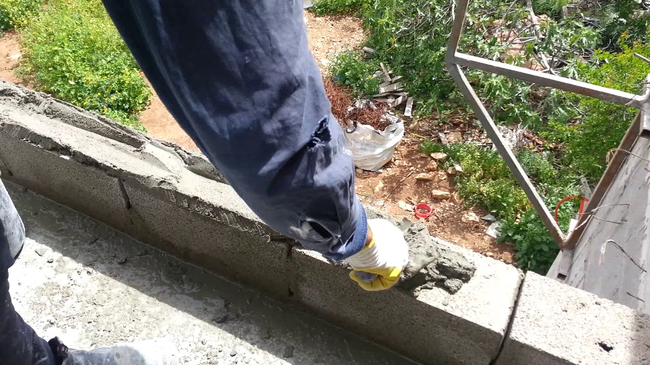 הצגת שלבי ביצוע קירות בני מבלוק בטון