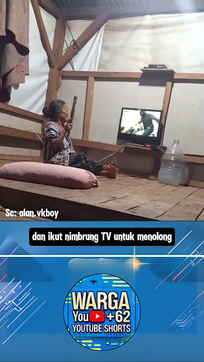 Too serious about watching soap operas, Grandma fights with the TV