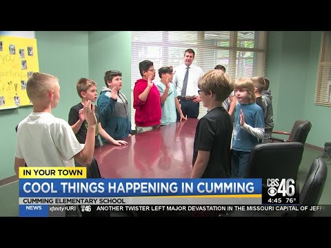 CBS46's Rebekka Schramm gets a peek inside the 'men's club' at Cumming Elementary School